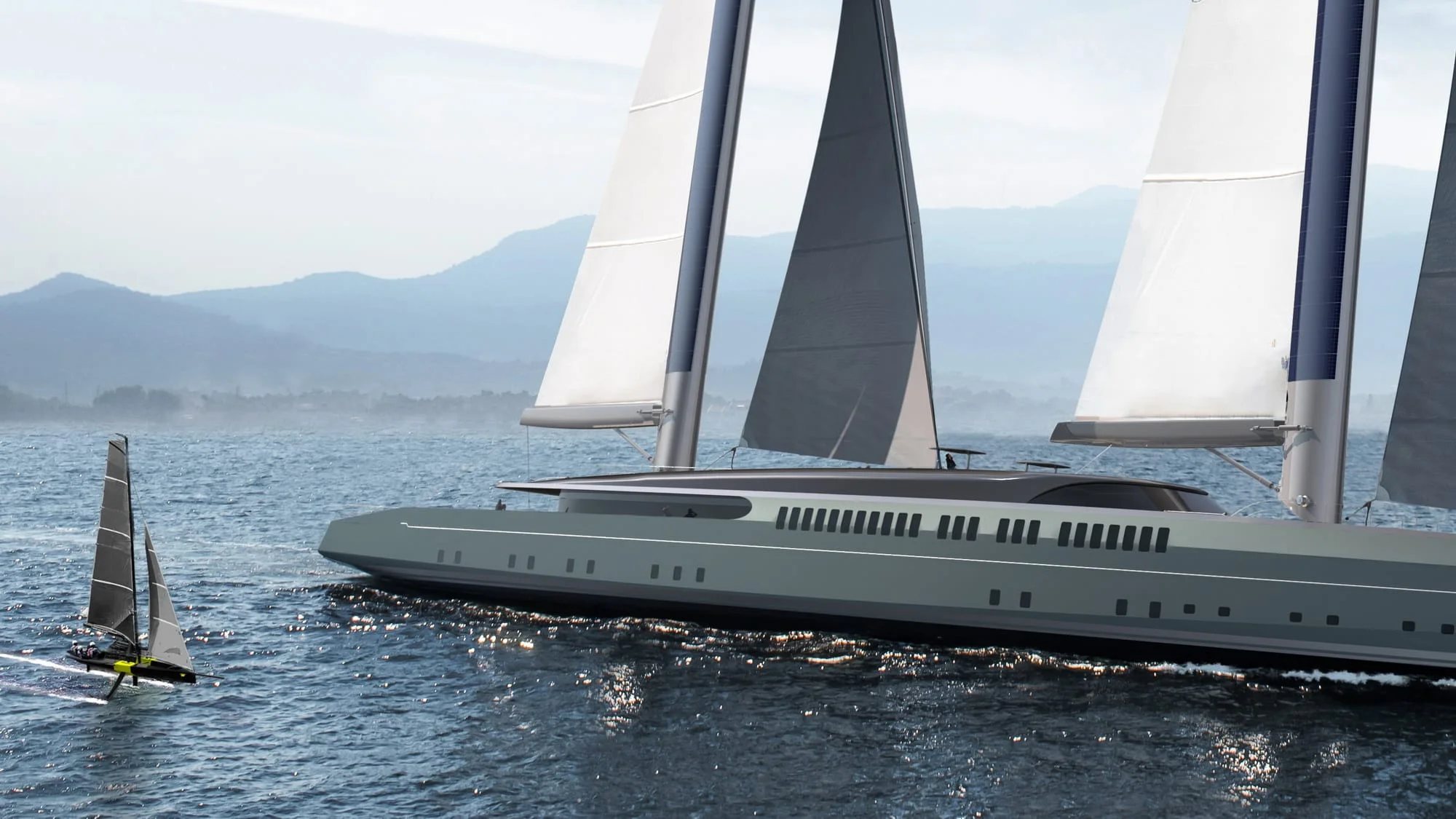 WING 100 and a high performance foiling boat: one picture worth a thousand words